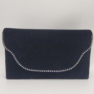 Vintage Carla Marchi‎ Black Evening Clutch Handbag